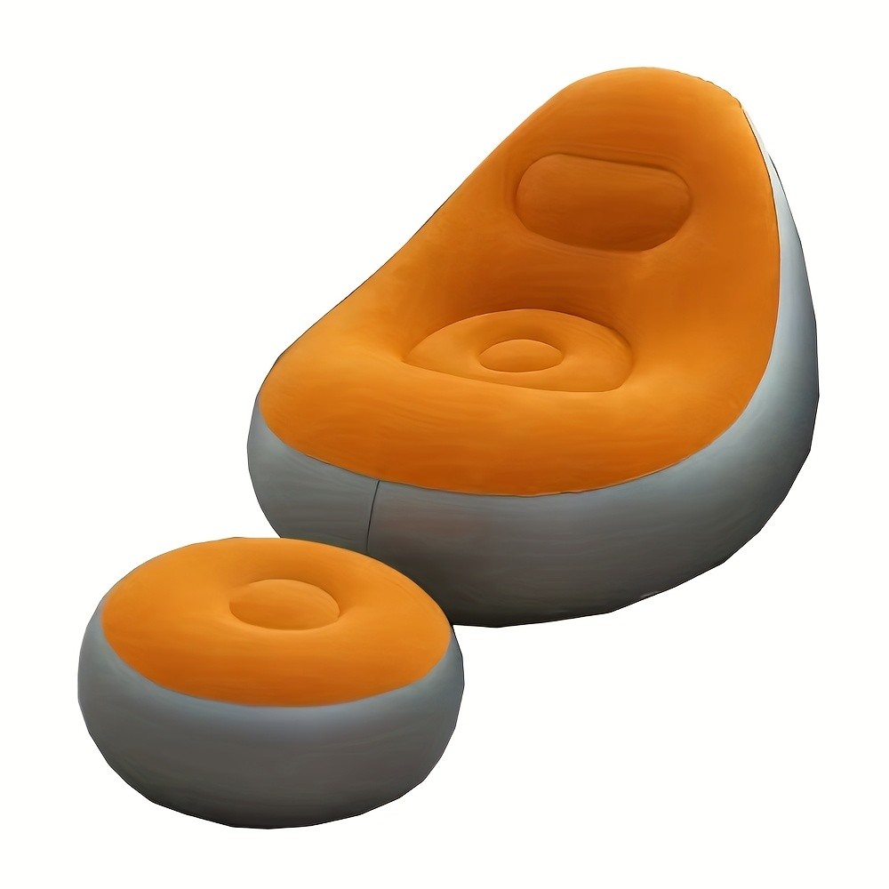 Inflatable Leisure Sofa Chair With Footstool