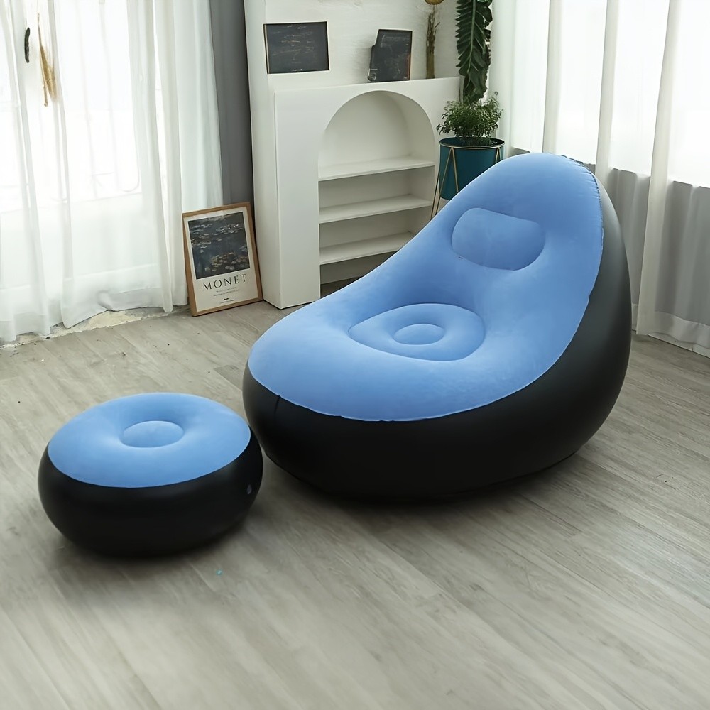 Inflatable Leisure Sofa Chair With Footstool