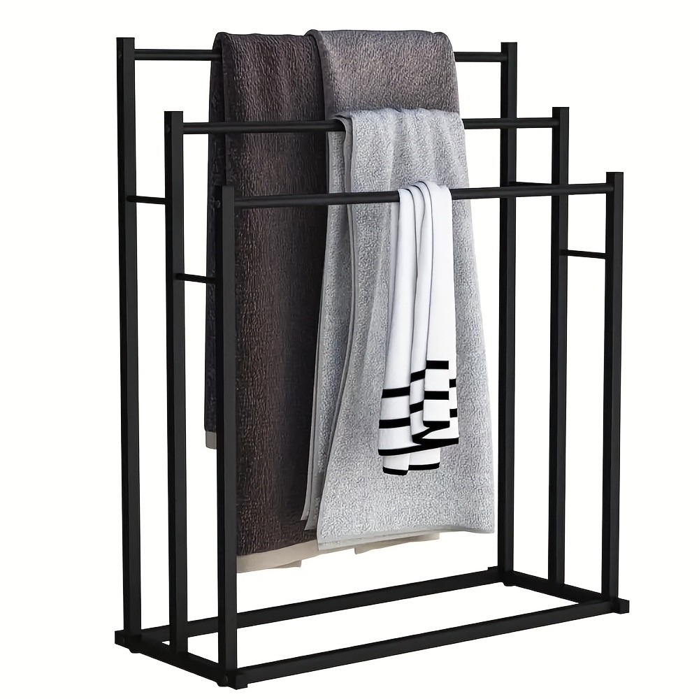 3-Tier Freestanding Towel Rack Stable, Stylish, Space-Saving Storage
