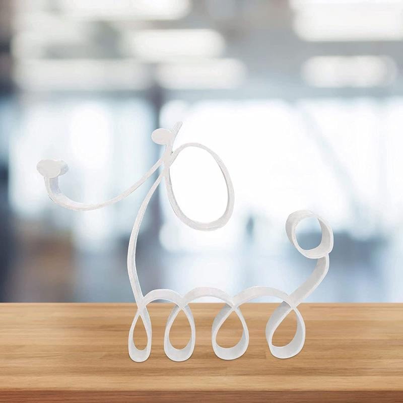 Dog Breed Line Art Sculpture