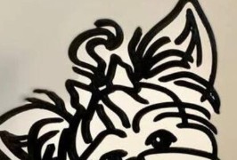 Dog Breed Line Art Sculpture