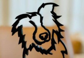 Dog Breed Line Art Sculpture