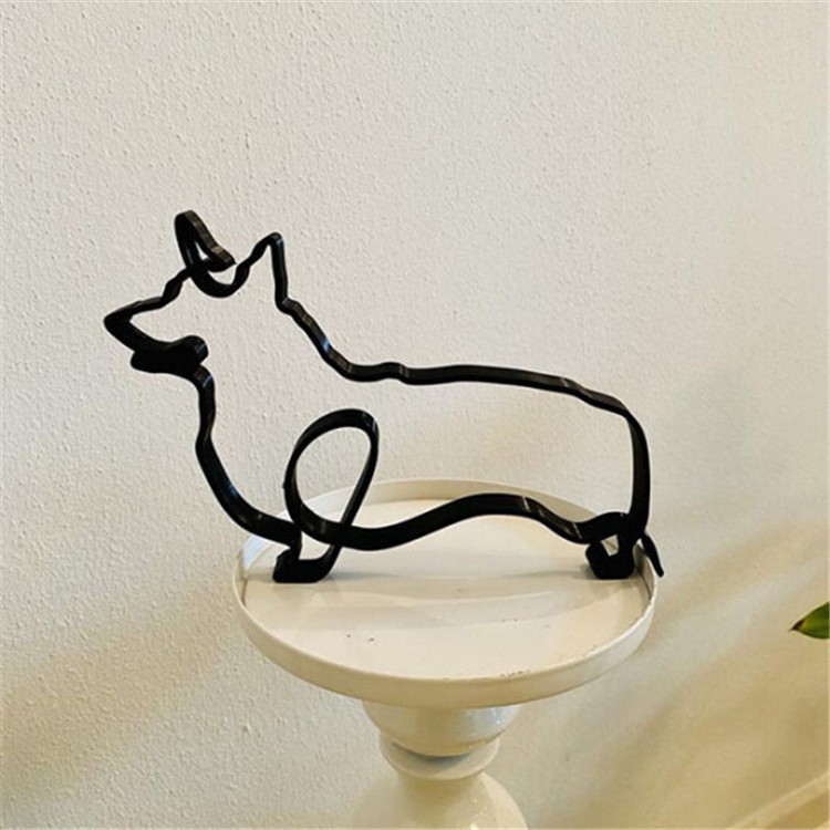 Dog Breed Line Art Sculpture