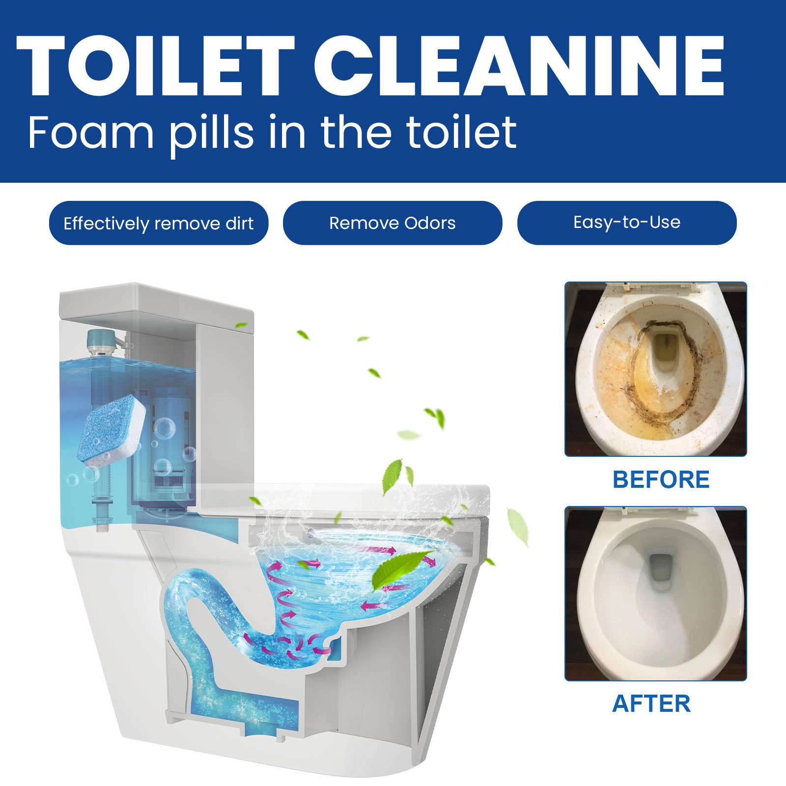 Toilet Effervescent Tablets Cleaning & Decontamination
