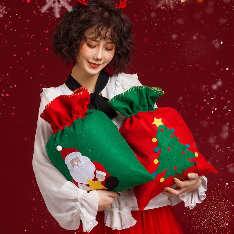 Drawstrings Christmas Gift Bags