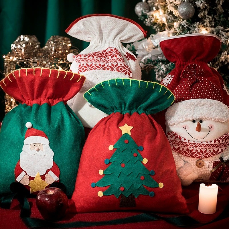 Drawstrings Christmas Gift Bags