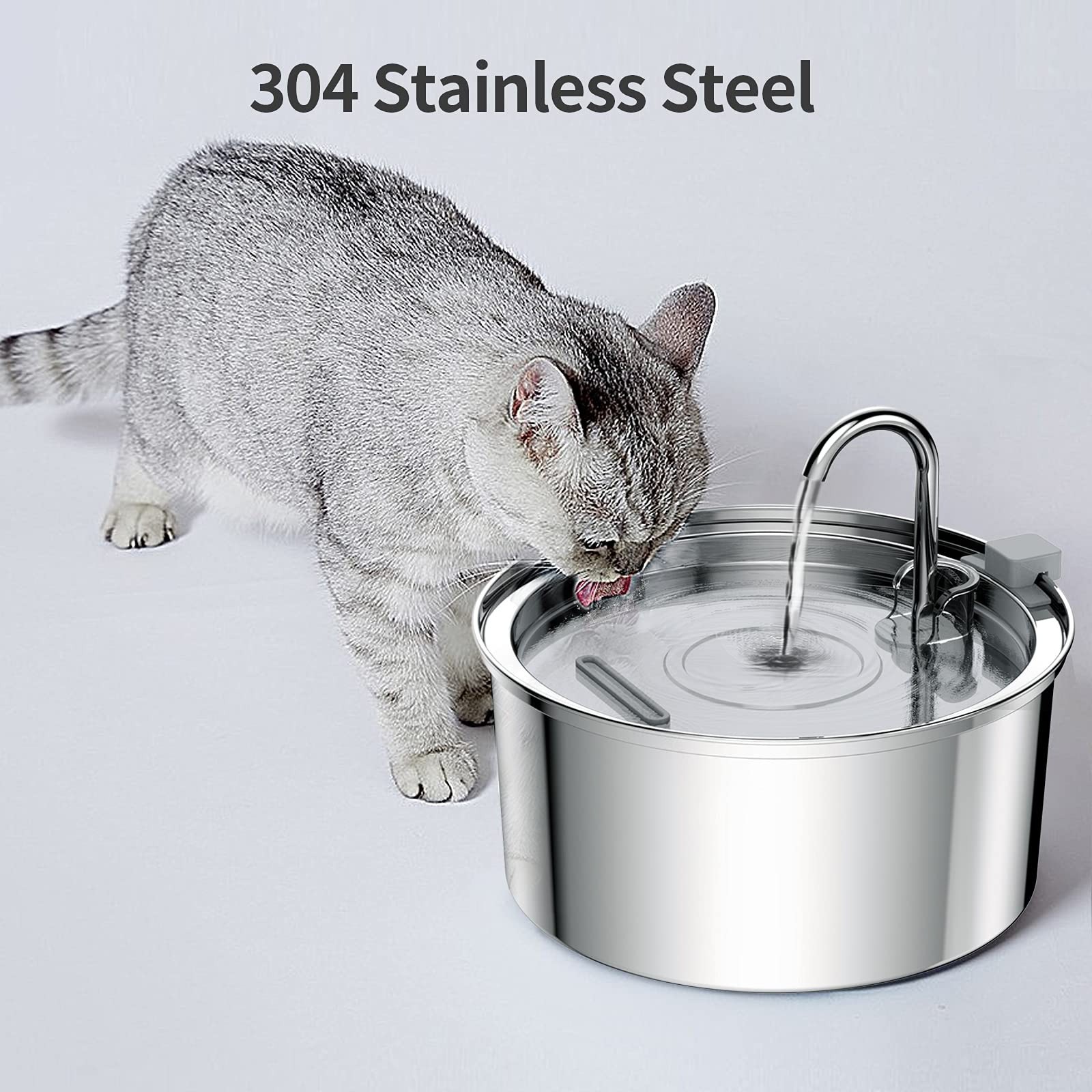 Stainless Steel Cat Drinking Fountain