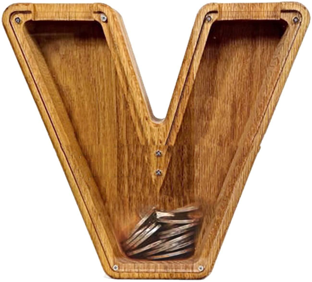 Wooden Letter Piggy bank