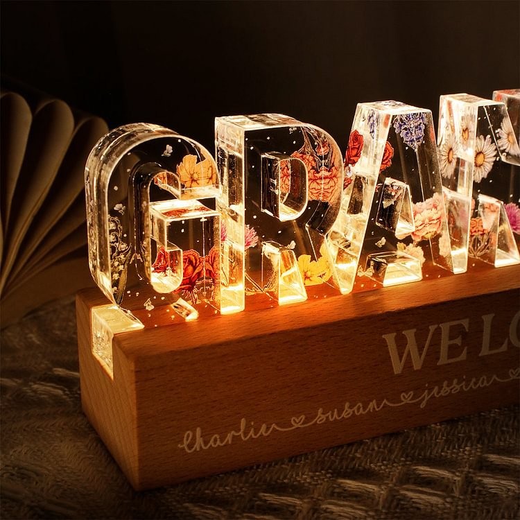 Handmade Floral Night Light