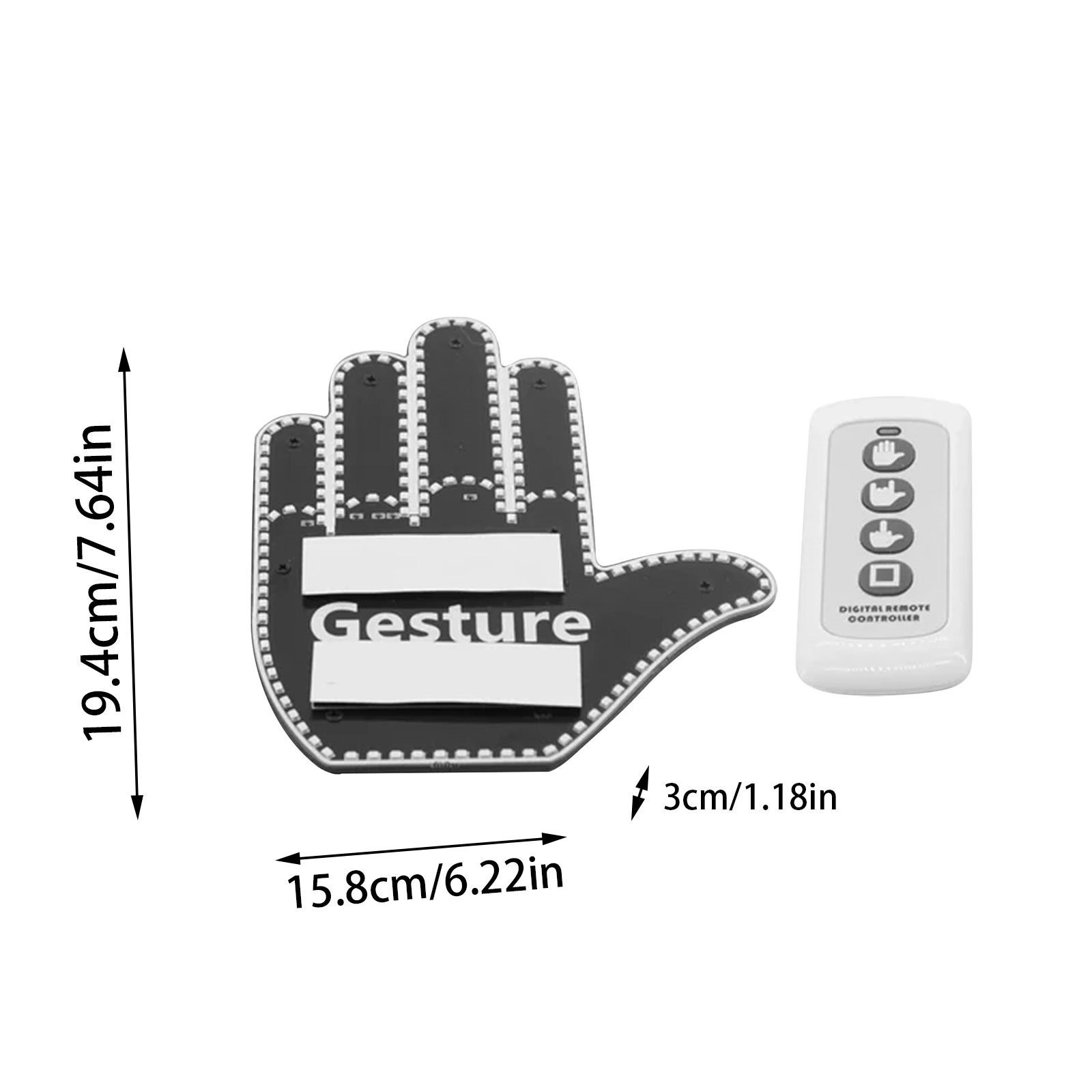 Funny Car Finger Light with Remote