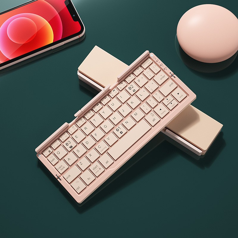 Mini Foldable Bluetooth Keyboard with Magnetic Stand