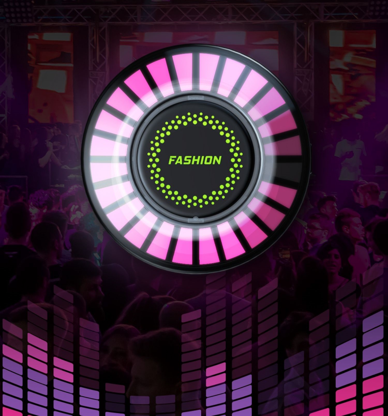 Car Music Rhythm Sound Control Colorful LED Light With Fragrance Holder