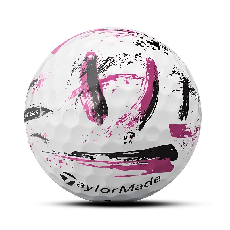 12pcs TaylorMade SpeedSoft Ink PNK GLB White/Pink Golf Balls