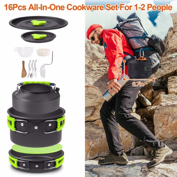 16 Camping Cookware Sets