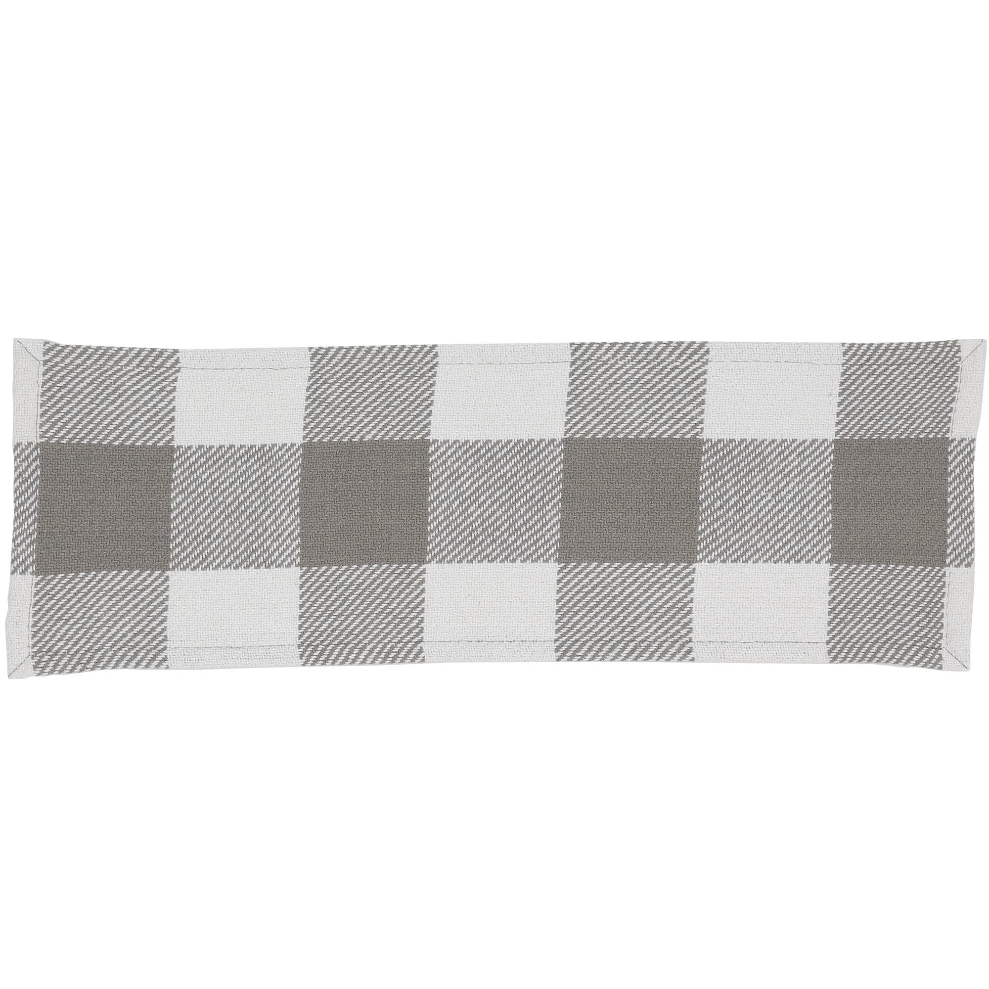 VHC Brands Runner 8x24 Cotton Dining Room Kitchen Table Runner Country Farmhouse Style Annie Buffalo Check Ash Grey