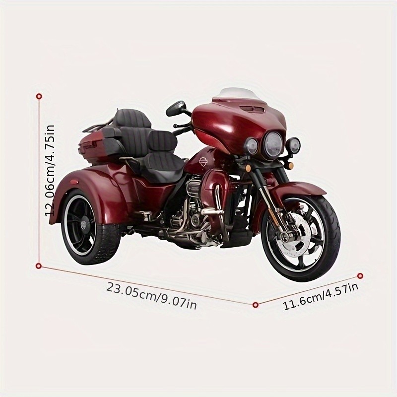 Maisto 1:12 Scale - Davidson CVO Tri Glide 2021 Trike Die-Cast Collectible Motorcycle Model