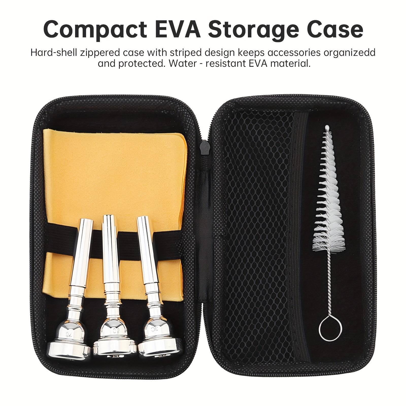 Set of 3 Silver-Plated Brass Trumpet Mouthpieces (Models 7C/5C/3C)