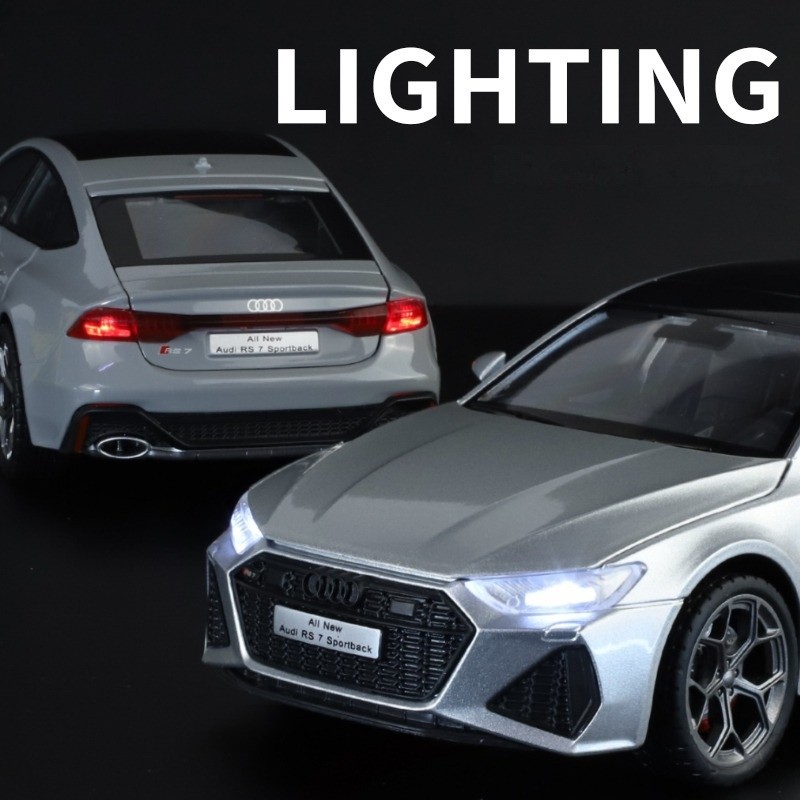 1/24 Audi RS7 Zinc Alloy Fully Open Racing Car Model with Sound and Light