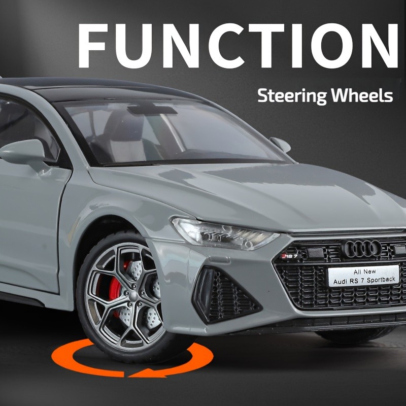 1/24 Audi RS7 Zinc Alloy Fully Open Racing Car Model with Sound and Light