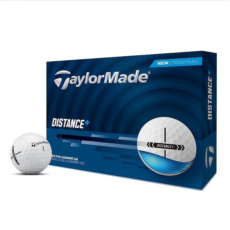 12-Pack of TAYLORMADE Distance+ Golf Balls  Maximum Distance and Optimal Performance for Golfers