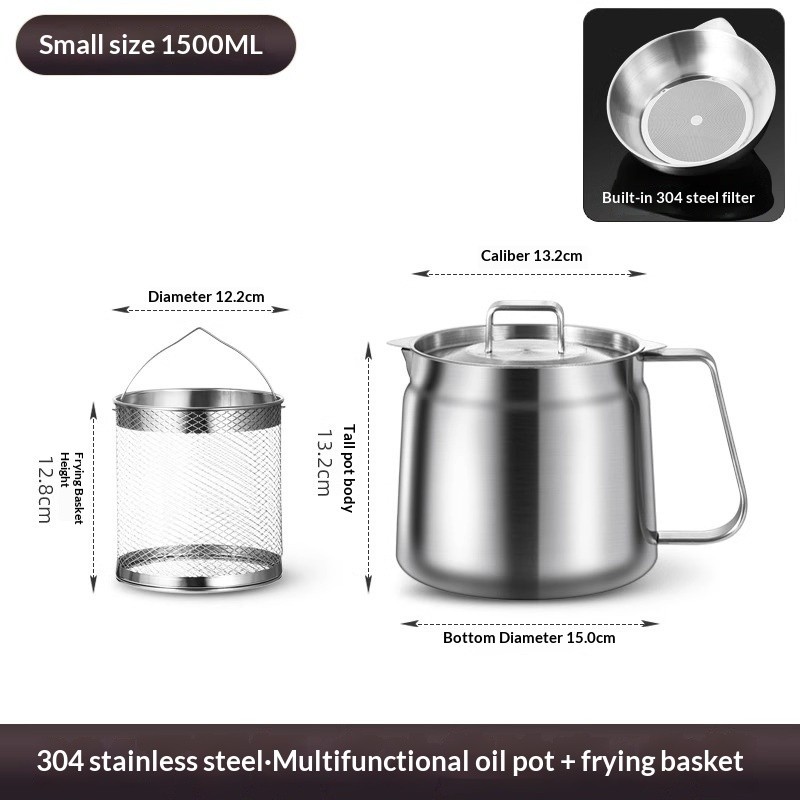Stainless Steel Oil Strainer Pot