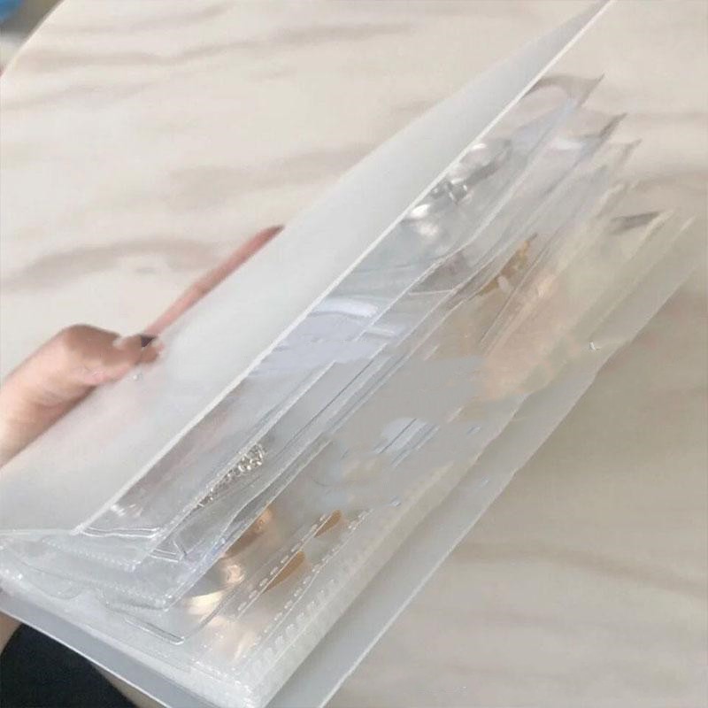 Transparent Jewellery Storage Book Set