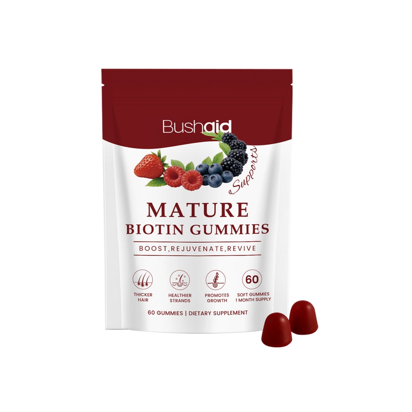 Bushaid Mature Biotin Gummies