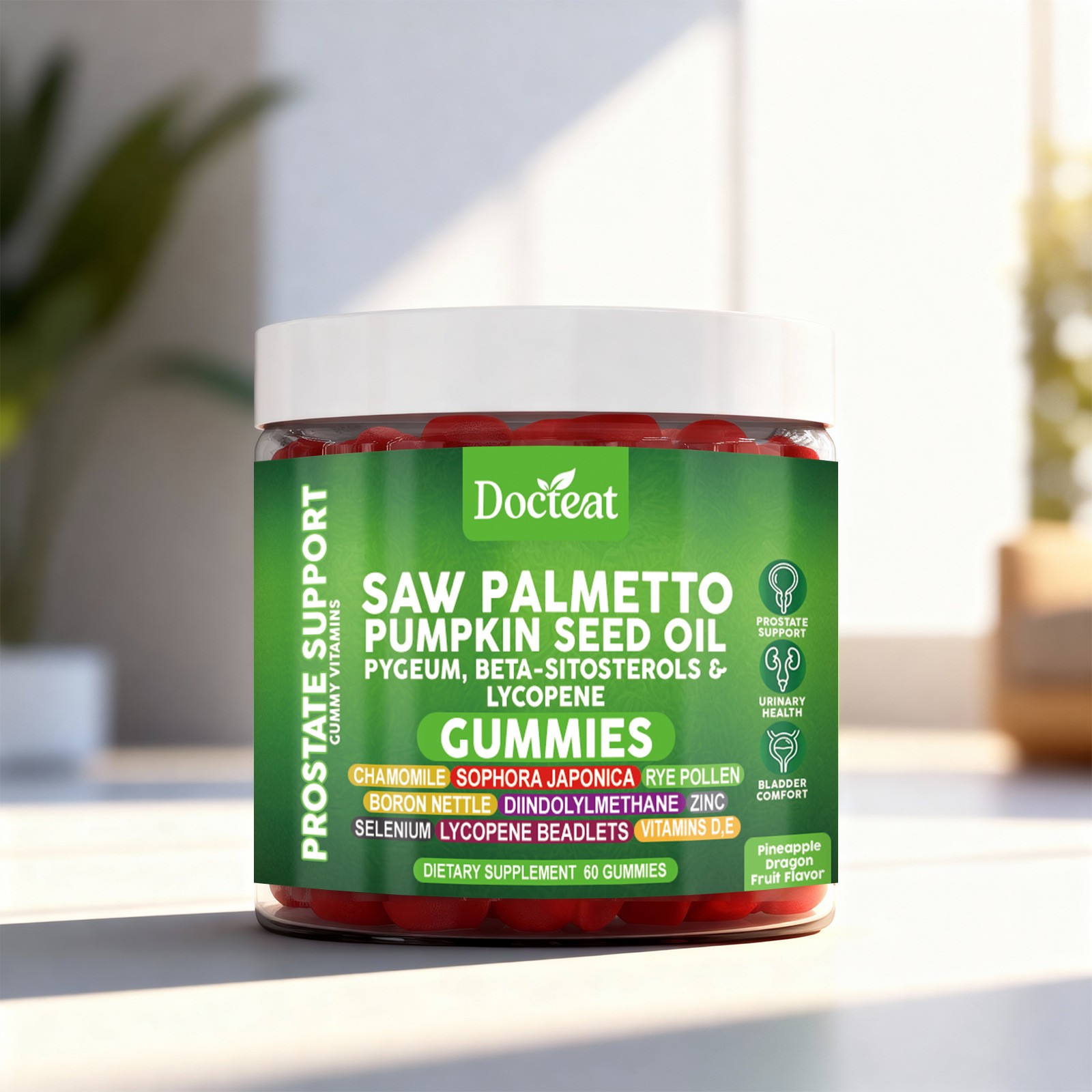 Docteat Saw Palmetto & Pumpkin Seed Oil Gummies