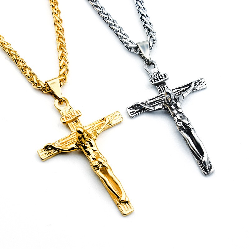 Jesus Cross Stainless Steel Necklace