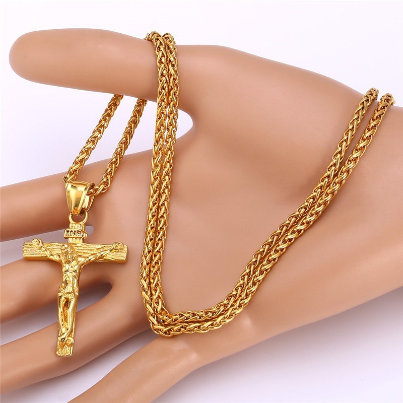 Jesus Cross Stainless Steel Necklace