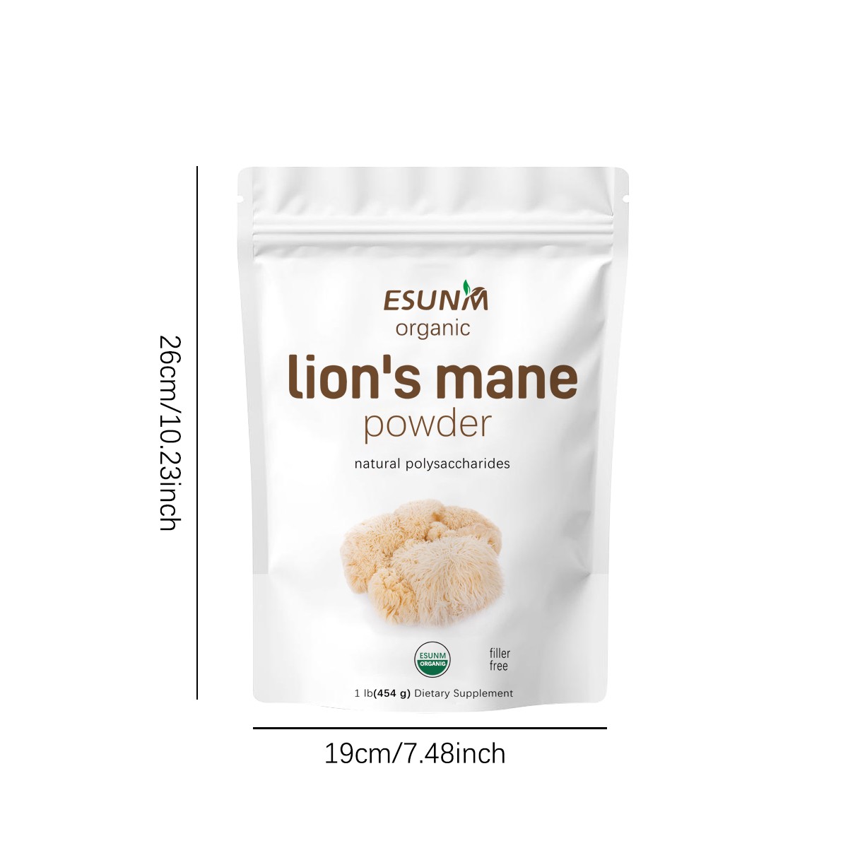 Lions Mane Powder  Organic Brain & Nerve Health Support