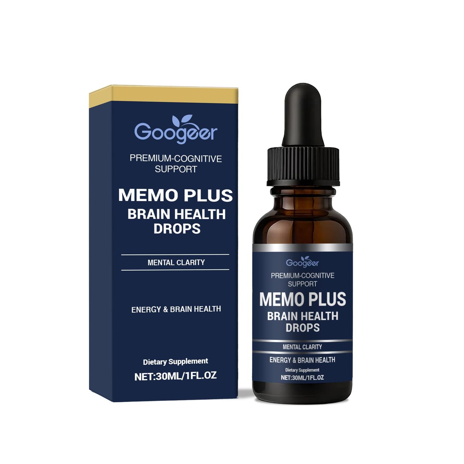 Memo Plus Brain Health Drops  Premium Cognitive Support