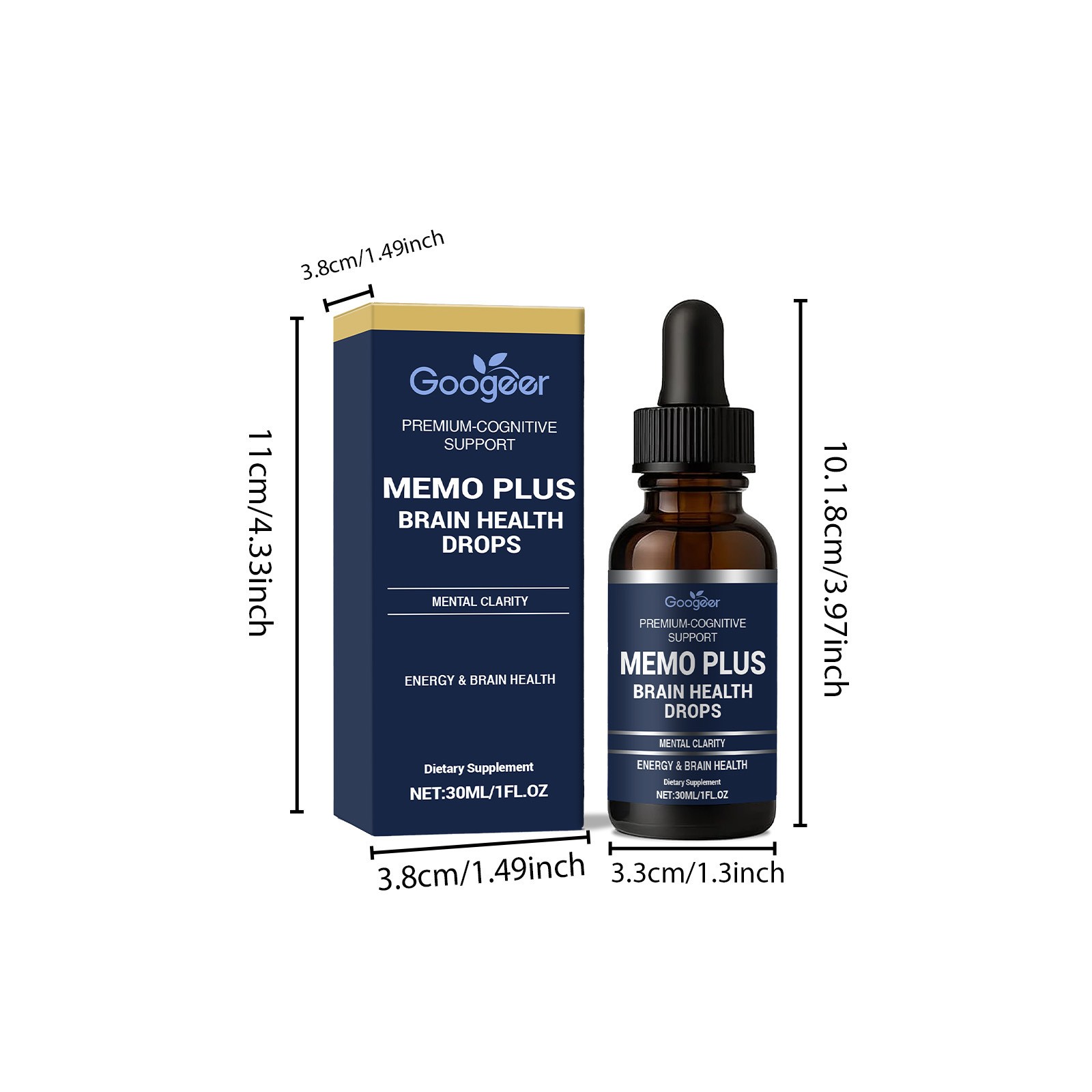 Memo Plus Brain Health Drops  Premium Cognitive Support