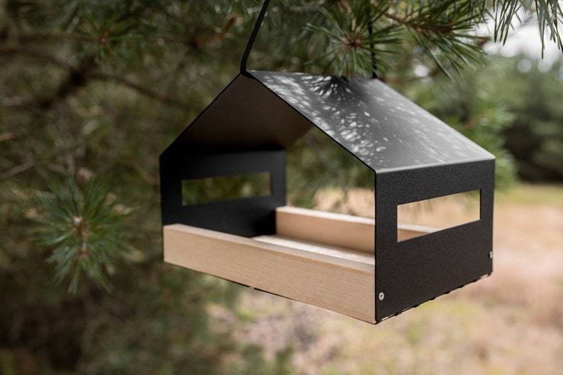 Hanging Bird Feeder for Garden with Roof