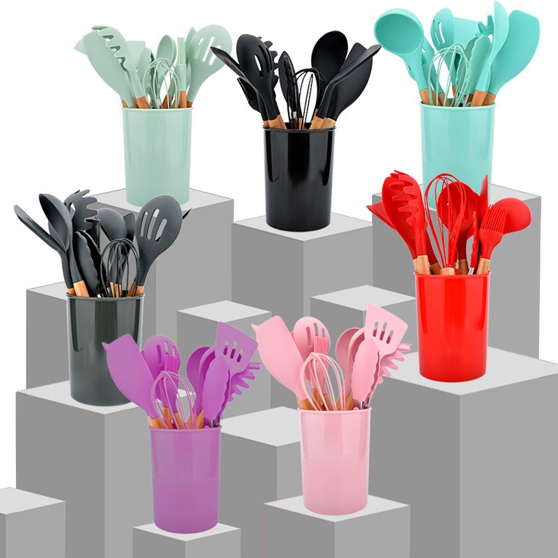 Wooden Handle Silicone Kitchenware