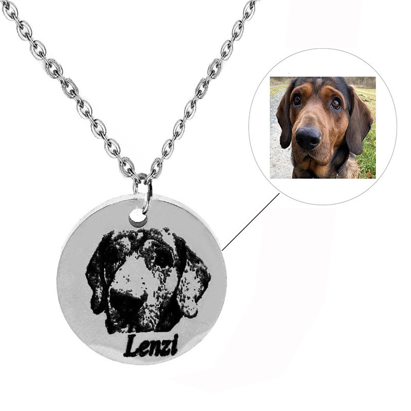 Personalized Dog Portrait Necklace