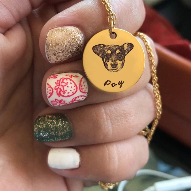 Personalized Dog Portrait Necklace
