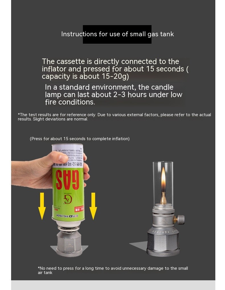 Refillable Gas Lantern Retro Candle light