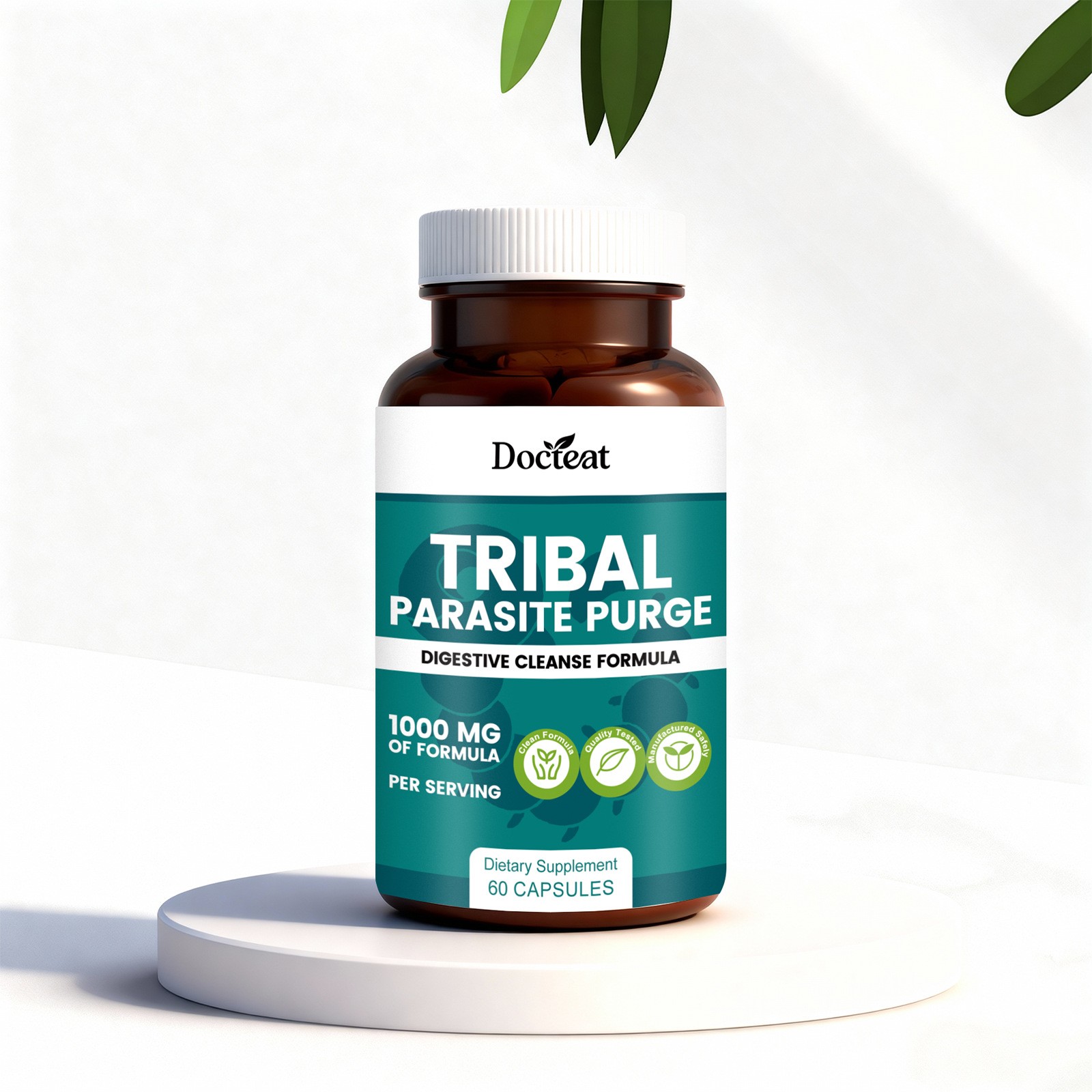 Tribal Parasite Purge Capsules  Digestive Cleanse Formula for Gut Balance Support