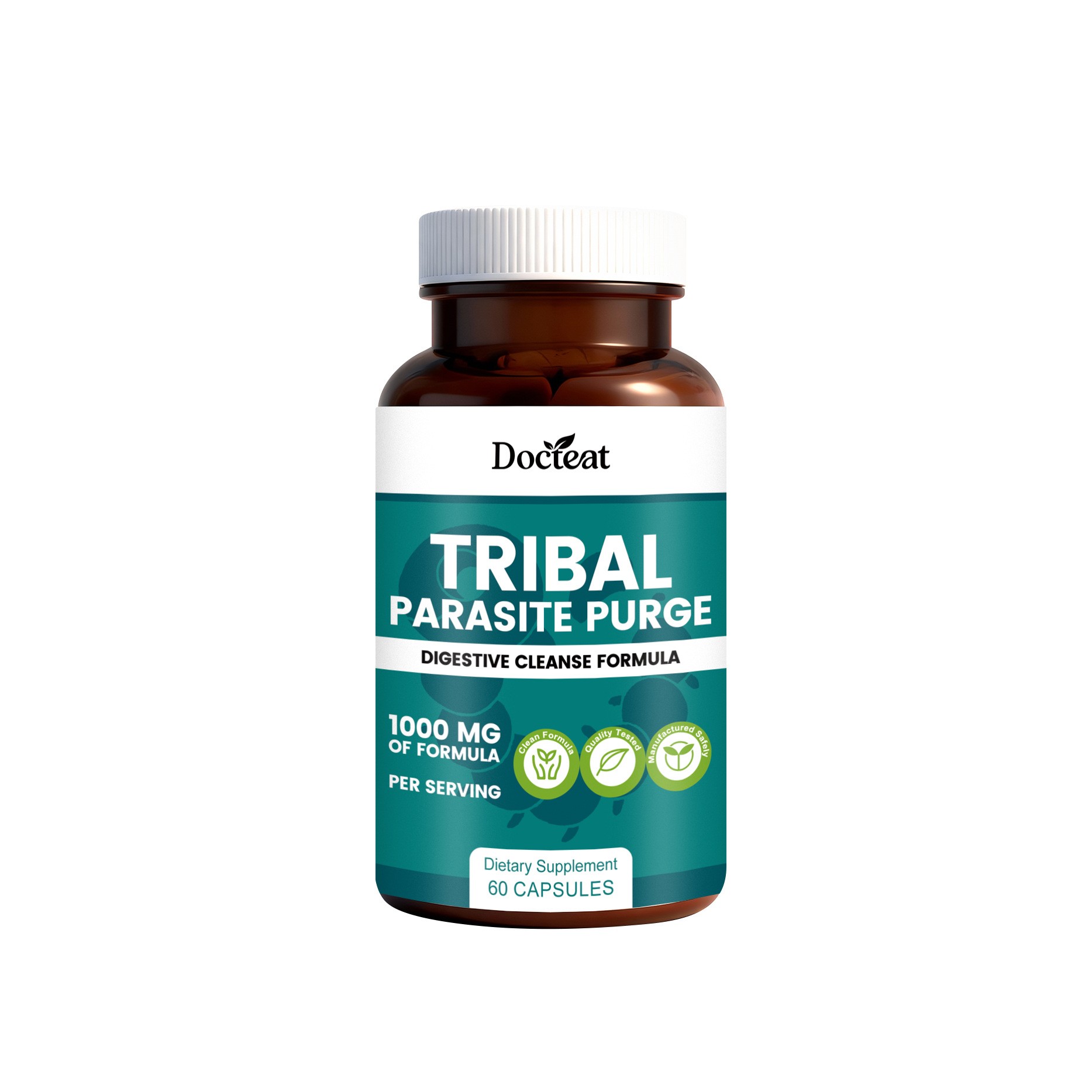 Tribal Parasite Purge Capsules  Digestive Cleanse Formula for Gut Balance Support