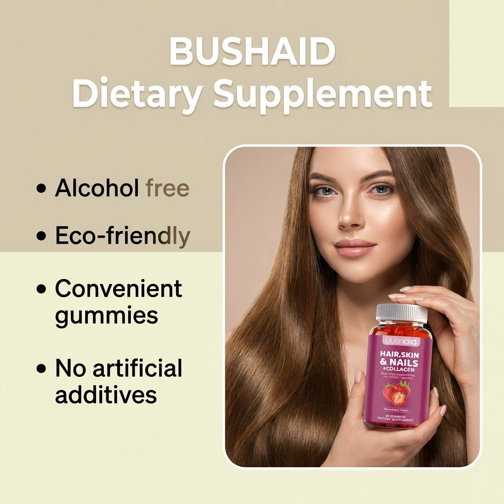 Bushaid Hair, Skin & Nails + Collagen Gummies