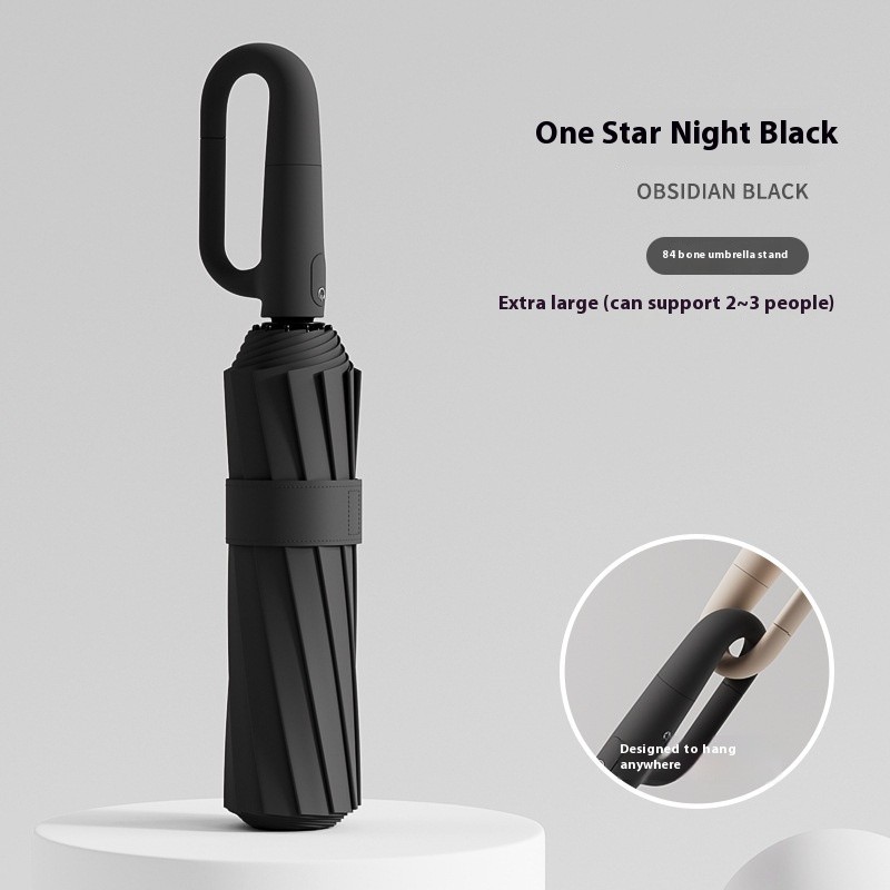 Sturdy Windproof Reflective Safety Ring Buckle Umbrella