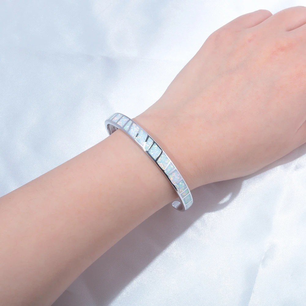 Blue Fire Opal Stone Bracelet