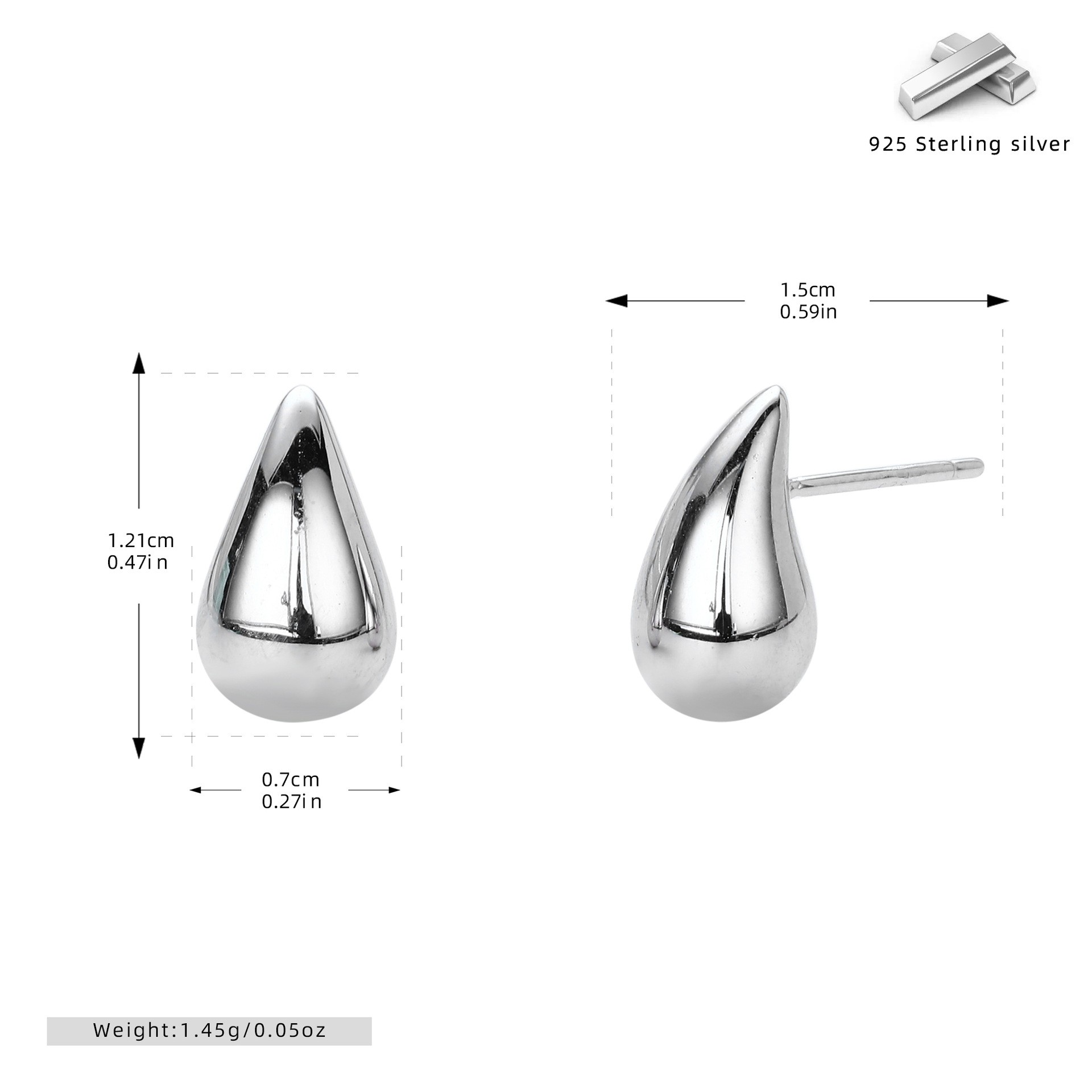 Simple Chunky Waterdrop Earrings