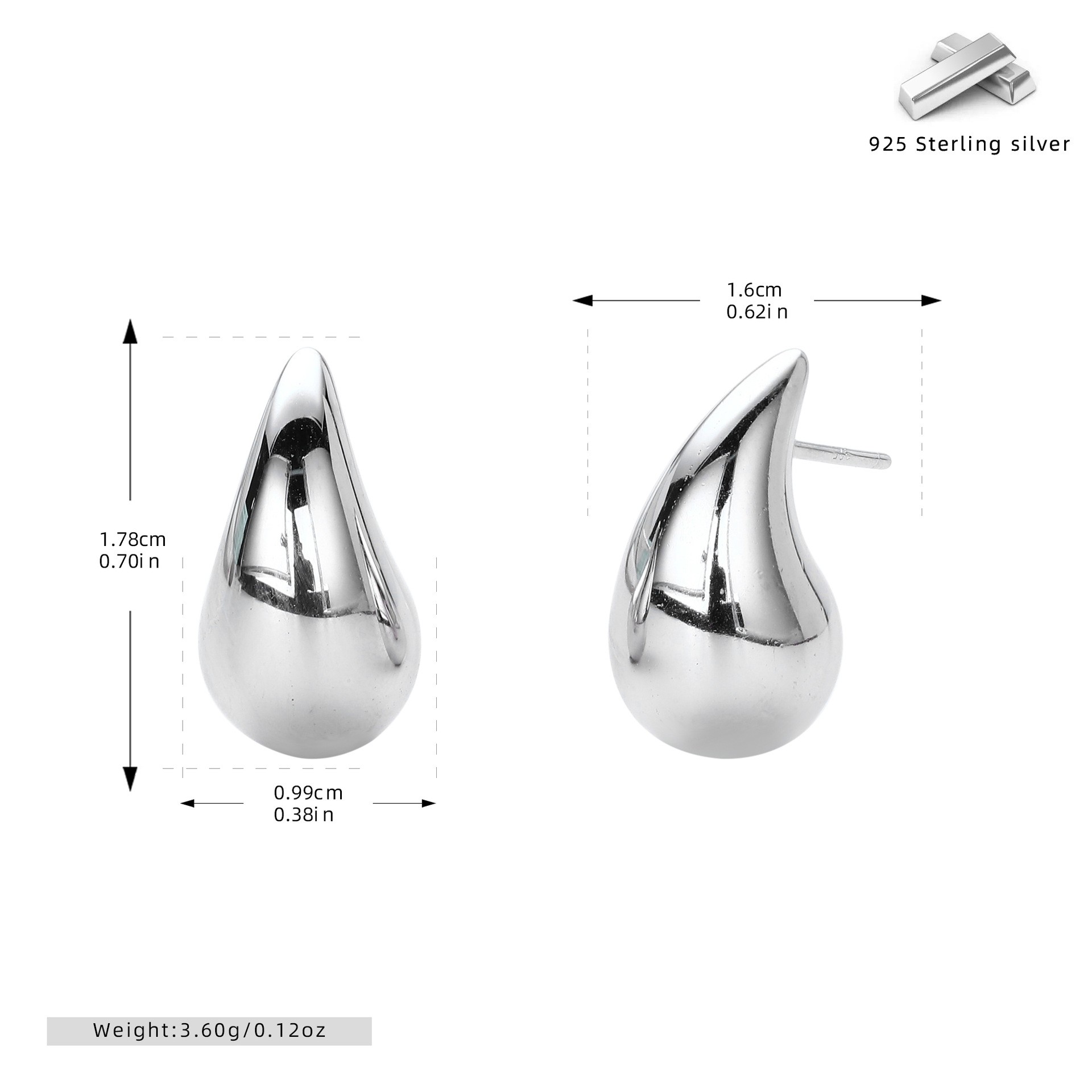 Simple Chunky Waterdrop Earrings