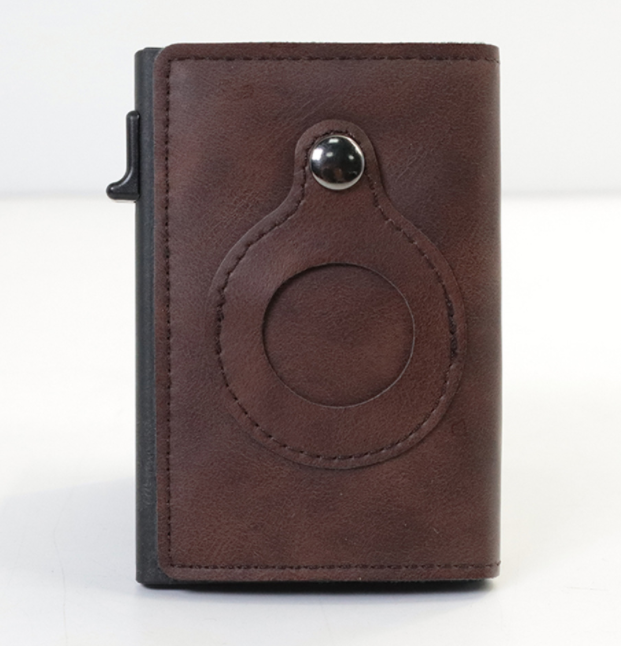 Leather Airtag Slim Wallet