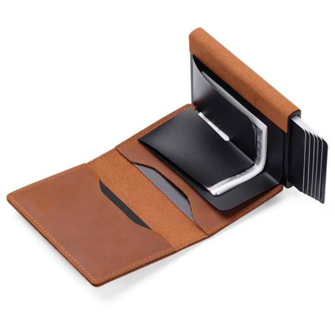Leather Airtag Slim Wallet