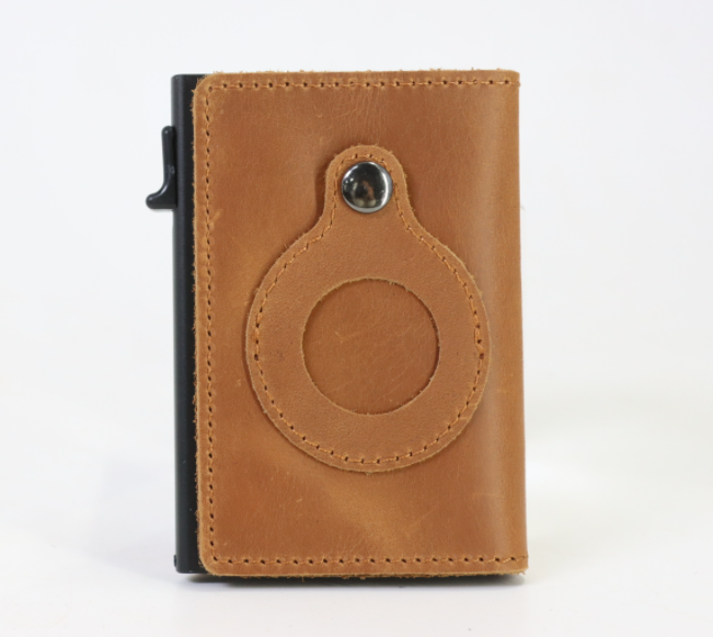 Leather Airtag Slim Wallet