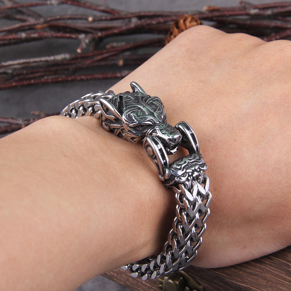 The Midgard Serpent  Stainless Steel Bracelet