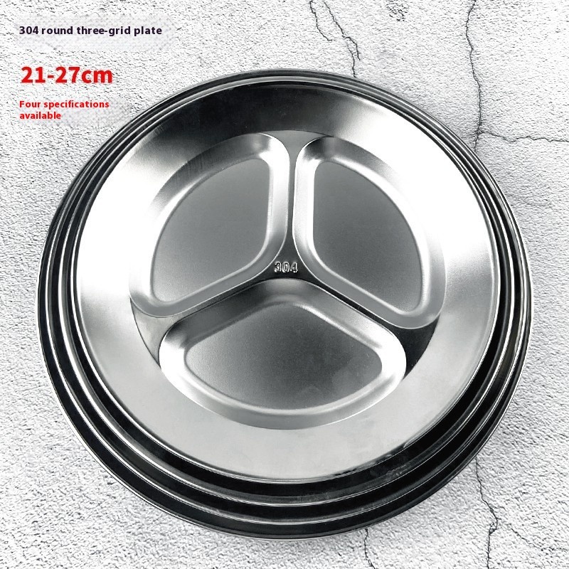 Stainless Steel Round Snack Plate